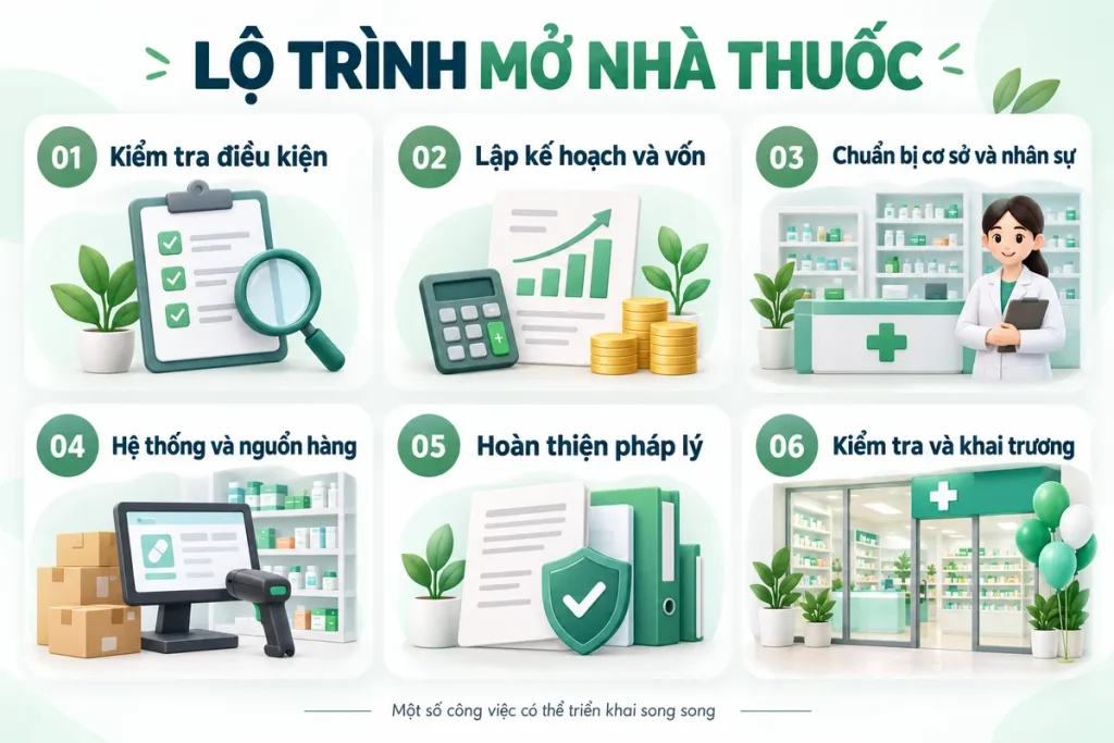 Lộ trình mở nhà thuốc